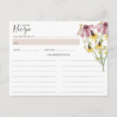 Postale Carte de Fête des mariées de charme fleur sauvage (Devant)