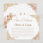 Postale Carte de Fête des mariées Pampas Grass Advice & Wi (Devant / Derrière)