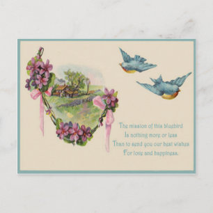 Postale Carte de fête des mères Cottage victorien avec ois