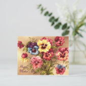 Postale Carte de fête des mères du Pelargonium (Debout devant)