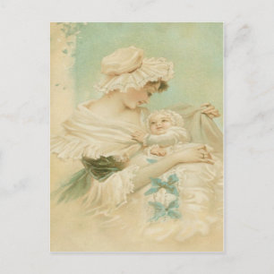 Postale Carte de fête des mères victorienne mère tenant un