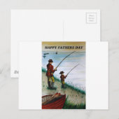 Postale carte de fête des pères (Devant / Derrière)