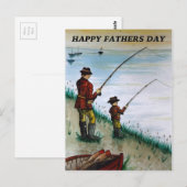 Postale carte de fête des pères (Devant / Derrière)