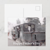 POSTALE CARTE DE FÊTE DES PÈRES DU TRAIN À VAPEUR (Devant / Derrière)