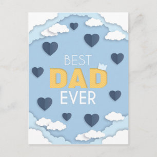 Postale Carte de Fête des pères Meilleur Papa Jamais migno