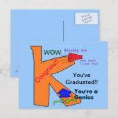 Postale Carte de fin d'études de maternelle (Devant / Derrière)