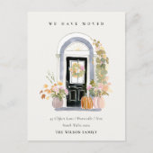 Postale Carte de fleurs de citrouille d'automne devant la (Devant)