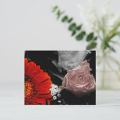 Postale Carte de fleurs neutre (Debout devant)