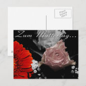 Postale Carte de fleurs pour la fête des mères (Devant / Derrière)