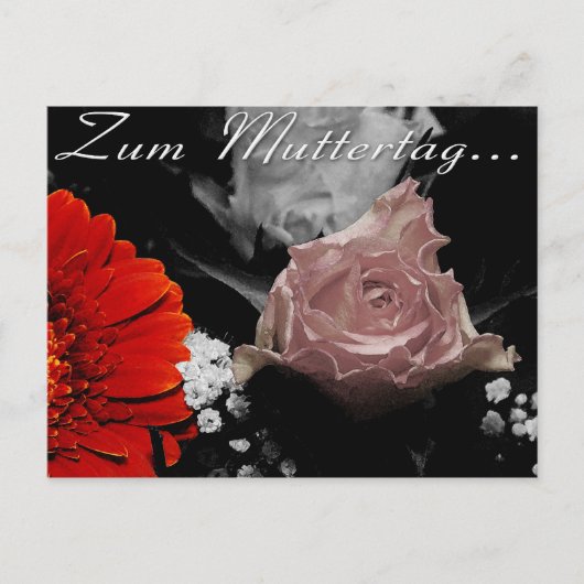 Postale Carte de fleurs pour la fête des mères (Devant)