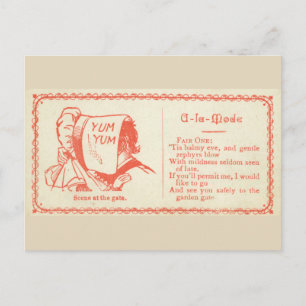 Postale Carte de flirt victorienne