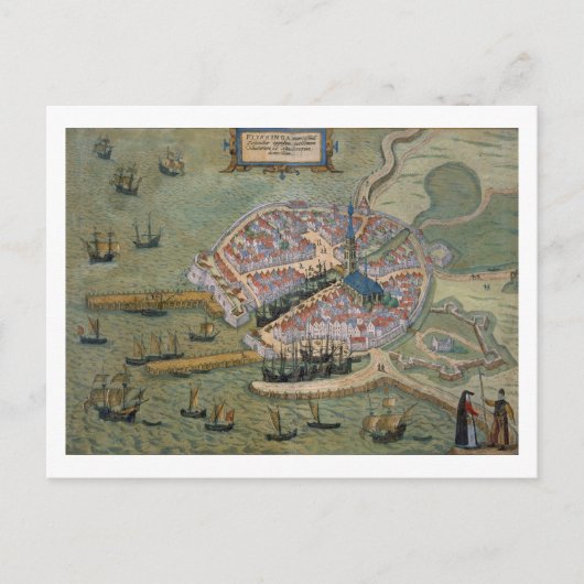 Postale Carte de Flissinga, de "Civitates Orbis Terrarum" (Devant)