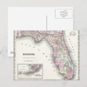 Postale Carte de Floride de Colton 1855 (Devant / Derrière)