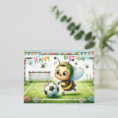 Postale Carte de football d'anniversaire Bee-utiful - Mign (Debout devant)