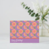 Postale Carte de fruit pamplemousse motif confetti (Debout devant)