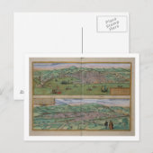 Postale Carte de Gênes et Florence, de 'Civitates Orbis T (Devant / Derrière)