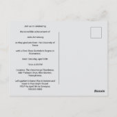 Postale Carte de graduation de script simple photo moderne (Dos)