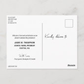 Postale Carte de graduation Simple Blue Gold Confetti (Dos)