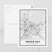 Postale Carte de Green Bay (Devant / Derrière)