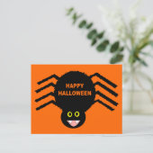 Postale Carte de Halloween Araignée Noire (Debout devant)