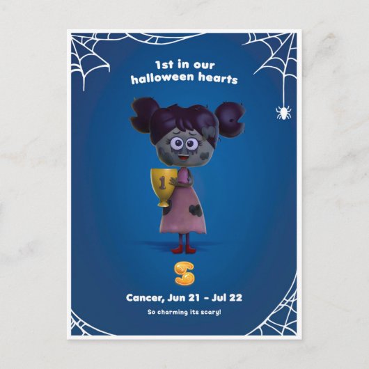 Postale Carte de Halloween pour Cancer (Devant)