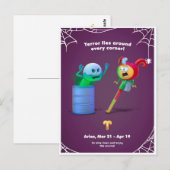 Postale Carte de Halloween pour le Bélier (Devant / Derrière)