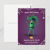 Postale Carte de Halloween pour le Verseau (Devant / Derrière)