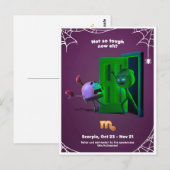 Postale Carte de Halloween pour Scorpion (Devant / Derrière)