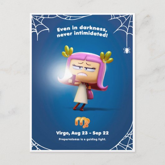 Postale Carte de Halloween pour Vierge (Devant)