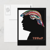 Postale Carte de interface psychédélique Donald Trump (Devant / Derrière)