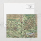 Postale Carte de Jérusalem, de 'Civitates Orbis Terrarum' (Devant / Derrière)