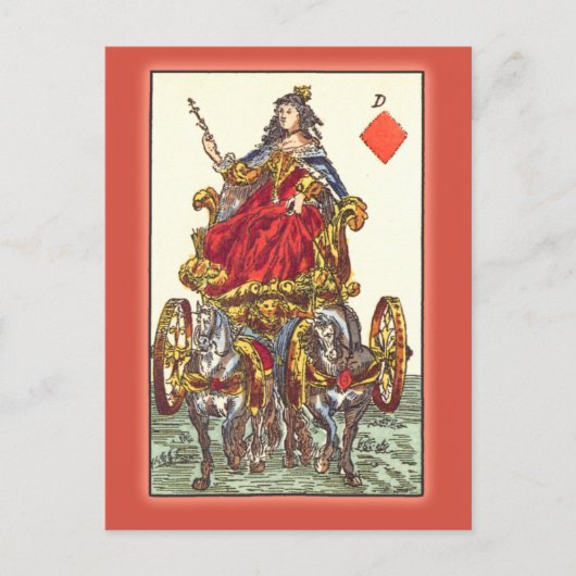 Postale Carte de jeu antique du XVIIe siècle (Devant)