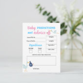 Postale Carte de jeu Blue Pink Baby Predictions & Conseils (Debout devant)