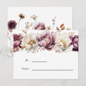 Postale Carte de jeu de Fête des mariées florale d'Abondan (Devant / Derrière)