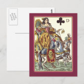 Postale Carte de jeu de Paris, 17ème siècle (Devant / Derrière)