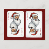 Postale Carte de jeu père Noël pour Noël (Devant)