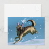 Postale Carte de jeux de neige (Devant / Derrière)