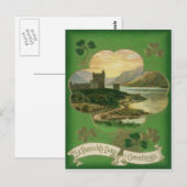 Postale Carte de jour St Patrick du Château de Shamrock vi (Devant / Derrière)