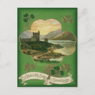 Postale Carte de jour St Patrick du Château de Shamrock vi