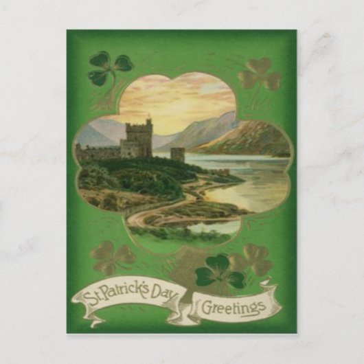 Postale Carte de jour St Patrick du Château de Shamrock vi (Devant)