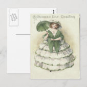 Postale Carte de jour St Patrick pour femme victorienne vi (Devant / Derrière)