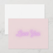 Postale Carte de jour Valentines "Love You" (Devant / Derrière)