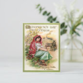 Postale Carte de jour vintage Colleen St Patrick (Debout devant)