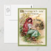 Postale Carte de jour vintage Colleen St Patrick (Devant / Derrière)