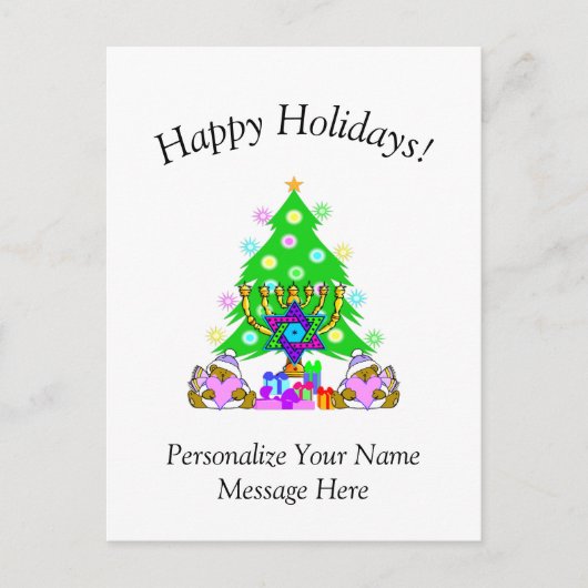 Postale Carte de Joyeux Joyeux Joyeux Interconfessionnels (Devant)