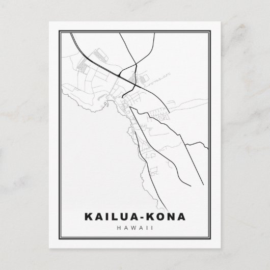 Postale Carte de Kailua-Kona (Devant)