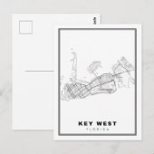 Postale Carte de Key West (Devant / Derrière)