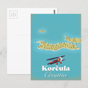 Postale Carte de Korčula Croatie