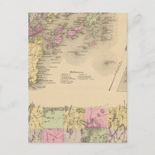 Postale Carte de la baie Casco (Devant)