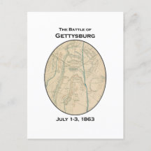 Carte de la bataille de Gettysburg